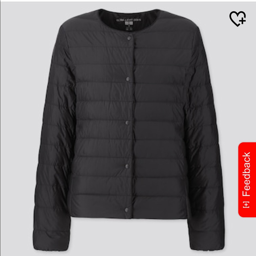 Uniqlo women ultra light down compact jacket black